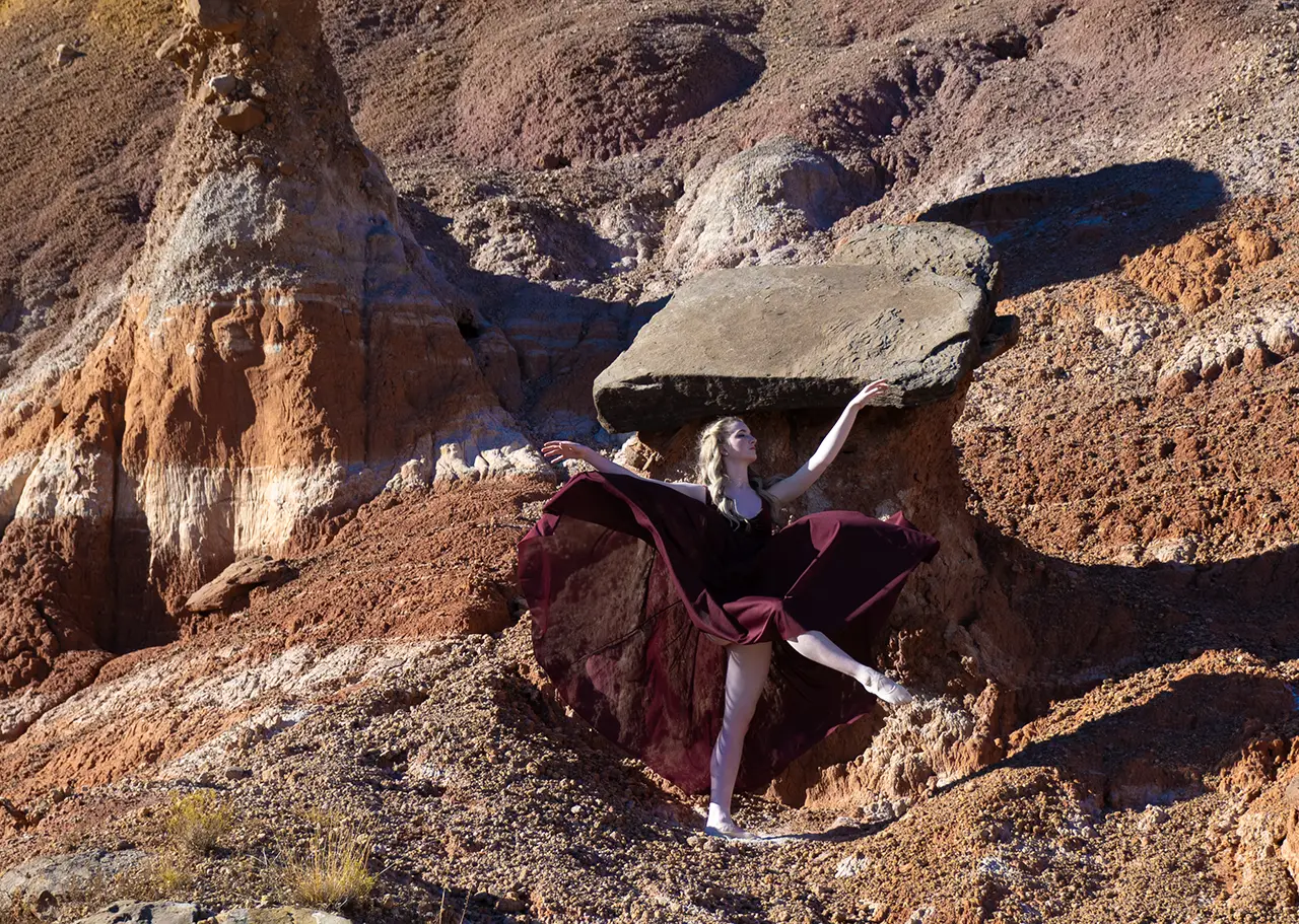 Woman Dancing in Palo Duro Canyon